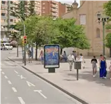 Mupi en Coso Bajo y Plaza Santo Domingo, Huesca